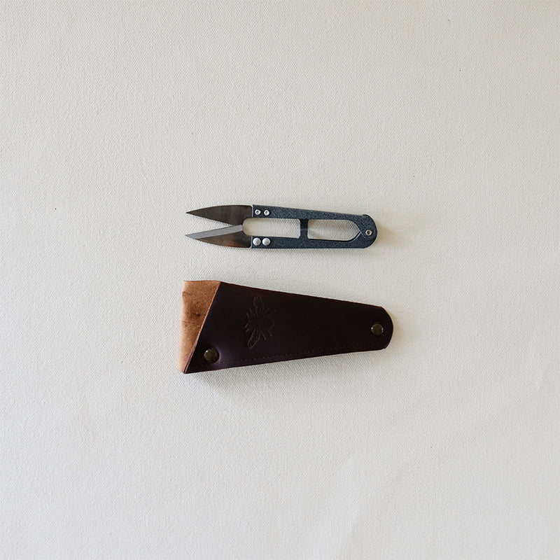 Snips in Leather Pouch