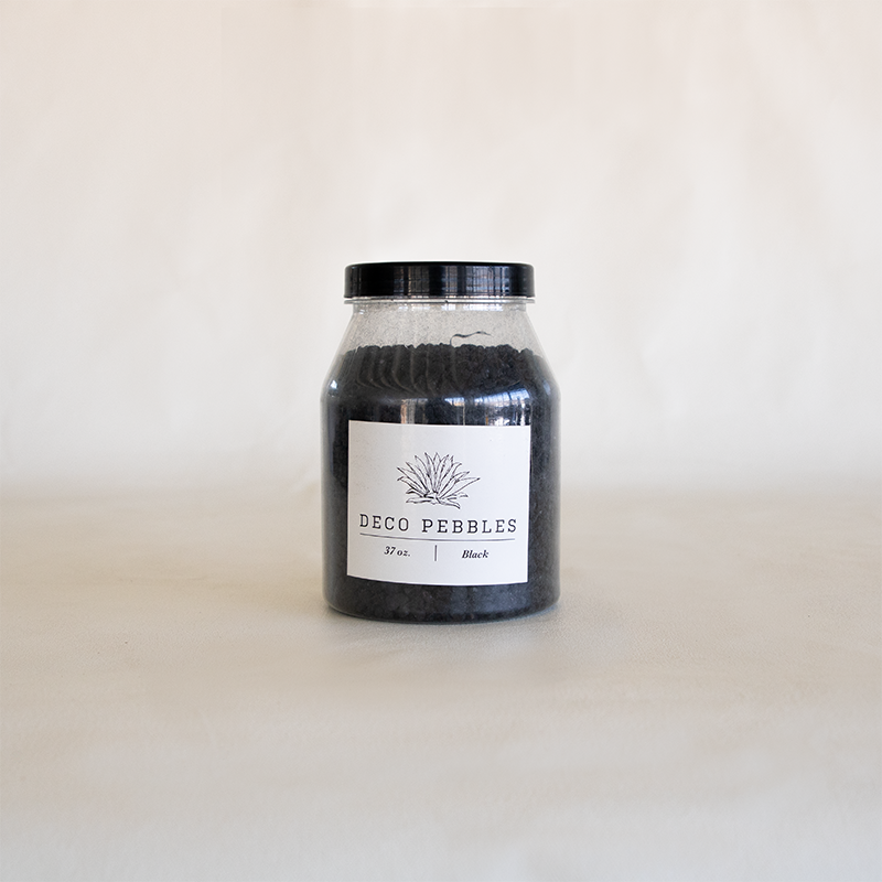 Pebbles Black Jar