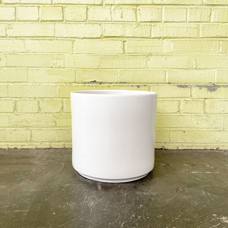 white cylindrical plant pot Deep Cylinder Planter Matte White