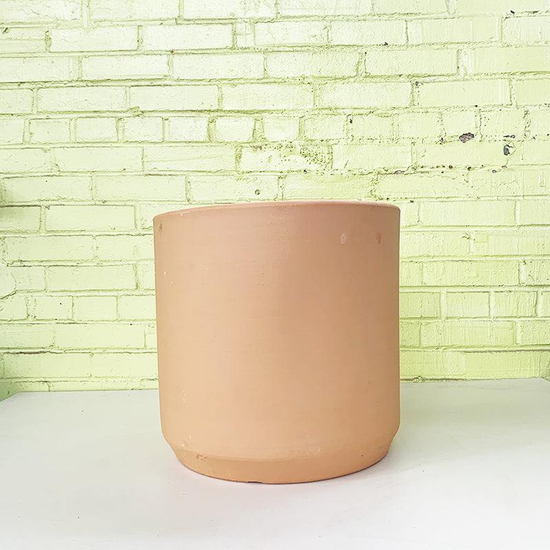 deep plant pot Deep Cylinder Planter Buff Clay